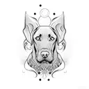 weimaraner tattoo design idea