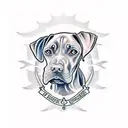 weimaraner tattoo design idea