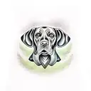 weimaraner tattoo design idea