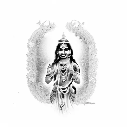 krishna  tattoo design idea