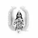 krishna  tattoo design idea