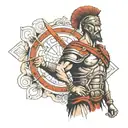 Roman gladiator tattoo design idea