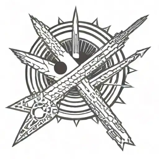 Love and rockets logo tattoo design idea