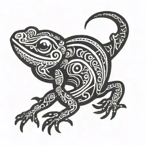 gecko tattoo design idea