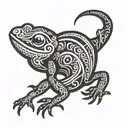 gecko tattoo design idea