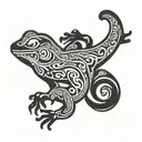 gecko tattoo design idea