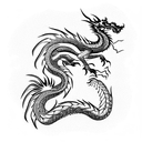 Spiral Dragon tattoo design idea