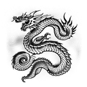 Spiral Dragon tattoo design idea