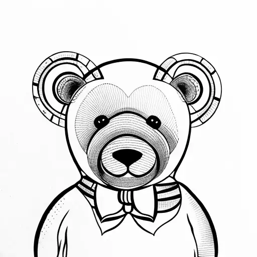 vintage Teddy bear tattoo  tattoo design idea