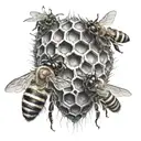 bee hive tattoo design idea