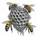 bee hive tattoo design idea