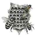 bee hive tattoo design idea