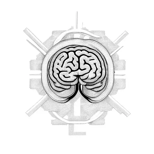 Brain and Lung Cancer Ribbons tattoo design idea