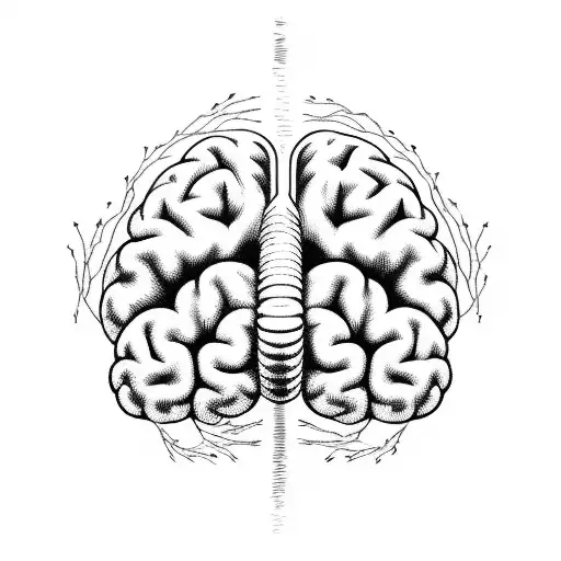 Brain and Lung Cancer Ribbons tattoo design idea