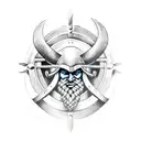 Viking Longship tattoo design idea