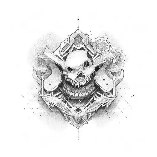 rich risk dices tattoo design idea