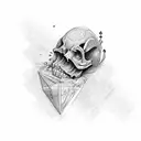 rich risk dices tattoo design idea