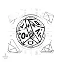 rich risk layers inside of dice  tattoo design idea