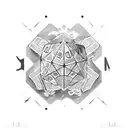rich risk layers inside of dice  tattoo design idea