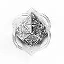 rich risk layers inside of dice  tattoo design idea