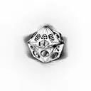 rich risk layers inside of dice  tattoo design idea