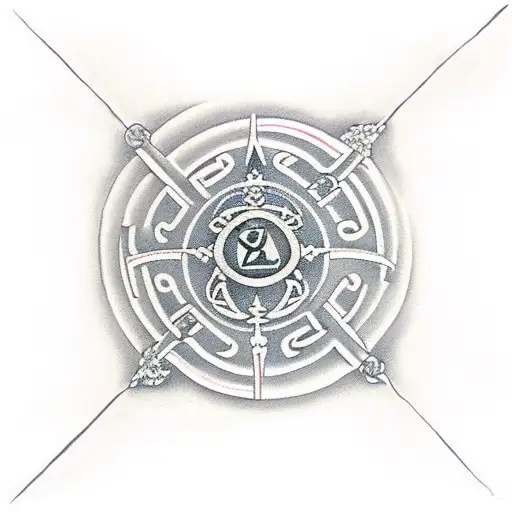 the date April 3, 2021 in Roman numerals surrounded by a square Celtic knot border tattoo design idea