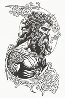 zeus god tattoo design idea