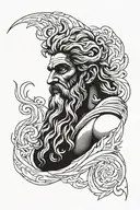 zeus god tattoo design idea
