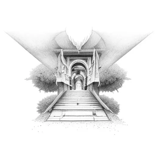 stair way to heaven  tattoo design idea