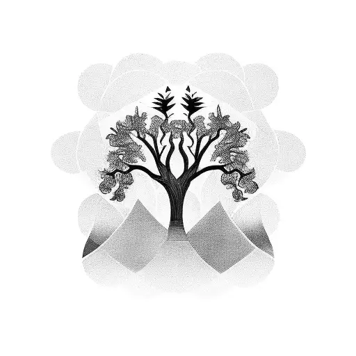 fortune silhouette tattoo design idea