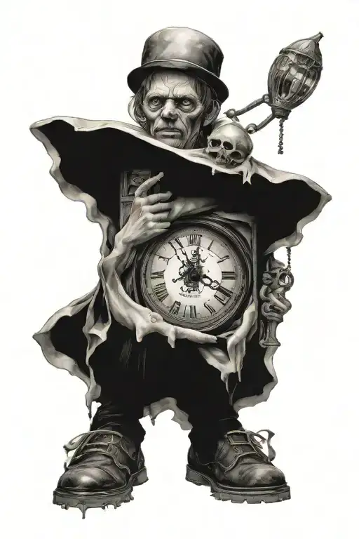 Gaze into the abyss tattoo design idea