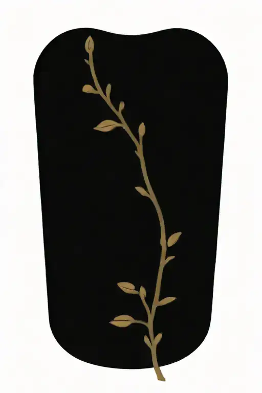 Almond Blossom branch tattoo design idea
