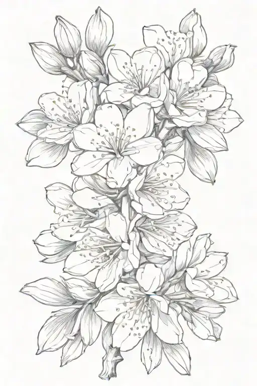 Almond Blossom  tattoo design idea
