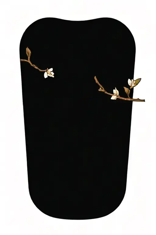 Almond Blossom branch tattoo design idea