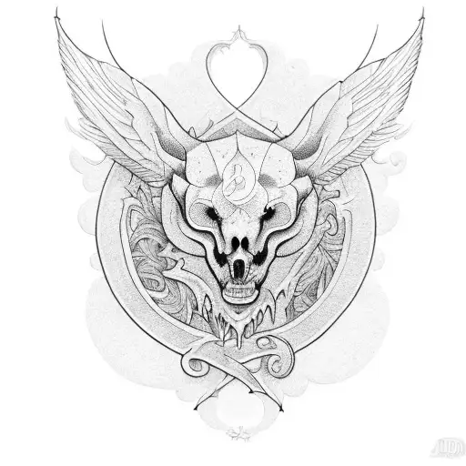 initials: b, r, n tattoo design idea