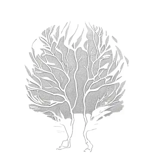 A silhouette of a person walking forward with a trail of footprints behind, symbolizing moving forward while remembering your roots tattoo design idea