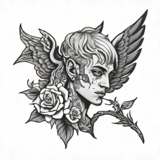lil peep tattoo design idea