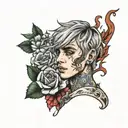 lil peep tattoo design idea