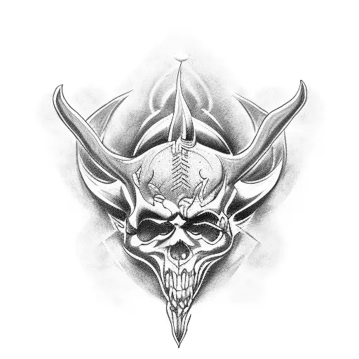 St Micheals killing the devil tattoo design idea