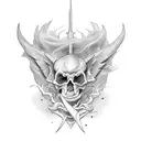 St Micheals killing the devil tattoo design idea