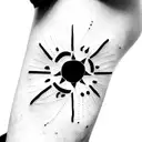 Sun and Moo tattoo design idea