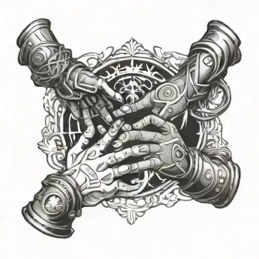 hands van helsing alucard anime naruto tattoo design idea