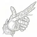 hands Van Helsing Alucard anime Naruto tattoo design idea