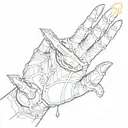 hands Van Helsing Alucard anime Naruto tattoo design idea