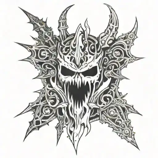 Lich king world of warcraft tattoo design idea