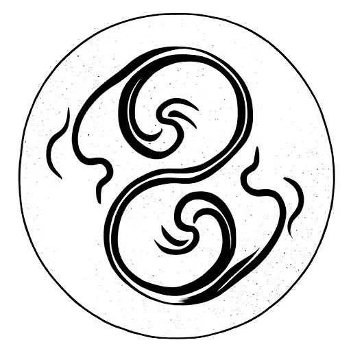 dragon Yin Yang  tattoo design idea