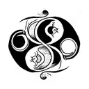 dragon Yin Yang  tattoo design idea