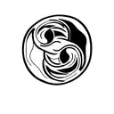 dragon Yin Yang  tattoo design idea