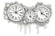 11:11 clock tattoo design idea