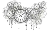 11:11 clock tattoo design idea